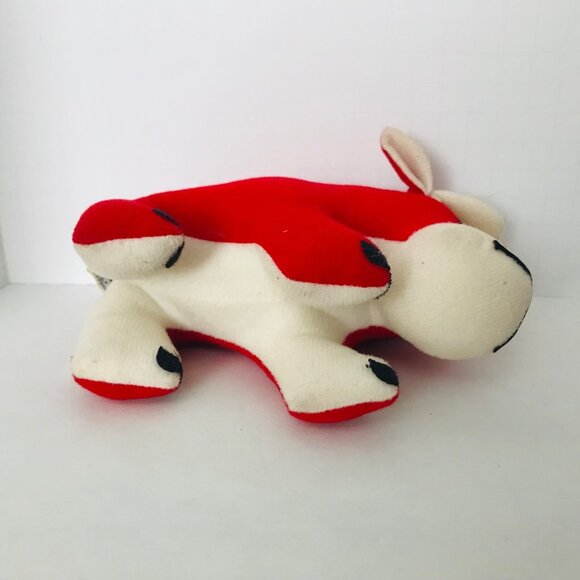 Vtg Dakin Dream Pets Bull Steer Red Velveteen Plush Stuffed Animal 1950s-1960s - Picture 6 of 9
